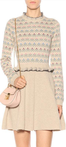 Ruffle Knit Mini Dress