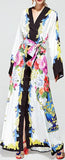 Floral & Vase Printed Robe-Dress