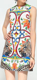 Majolica & Cheetah Print Dress