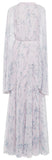 Printed Plisse Cape Dress