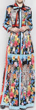 Floral & Animal Printed Long Dress