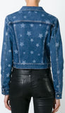 Star Print Short Denim Jacket - DESIGNER INSPIRED FASHIONS