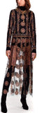 Embroidered Mesh Dress