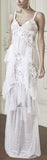 'Nymph' Tiered Lace Gown - White or Black