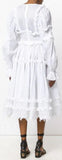 Ruffle-Trim Dress, White
