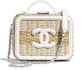 Small Vanity Case, Beige & White | DESIGNER INSPIRED FASHIONS