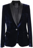 Velvet Blazer Jacket in Dark Blue - DESIGNER INSPIRED FASHIONS