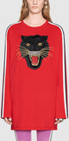Oversize Long-Sleeve T-Shirt with Panther - DESIGNER INSPIRED FASHIONS
