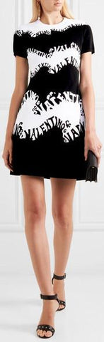 Logo Jacquard Knit Dress | DESIGNER INSPIRED FASHIONS