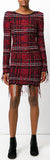 Fringe Tweed Mini Dress