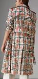 Scribble Check Trench Coat
