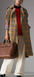 Vintage Check Cotton Trench Coat