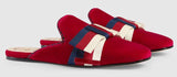 Velvet Slipper with Sylvie Bow