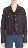 'Luggage' Stitched Denim Jacket & Flared Jeans Set - DESIGNER INSPIRED FASHIONS