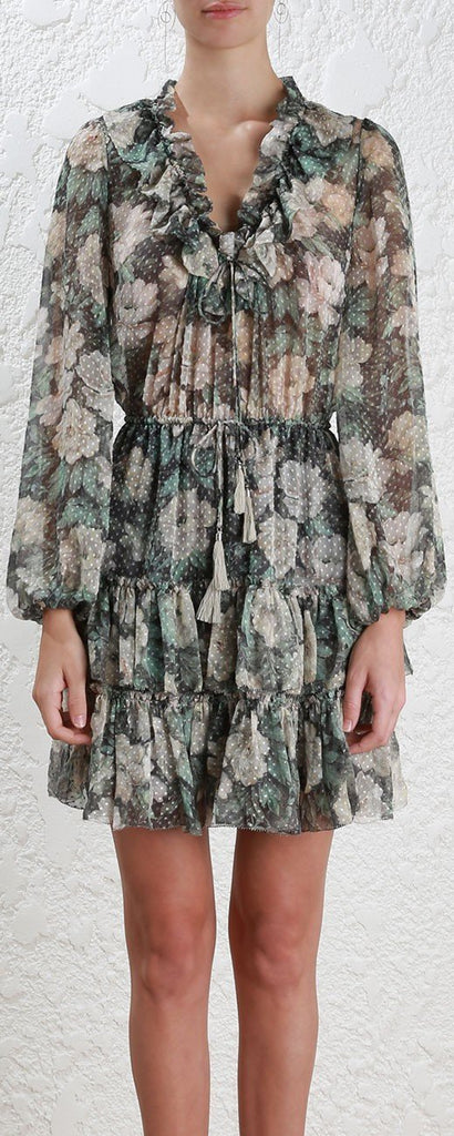 'Bowerbird' Draw Frill Dress