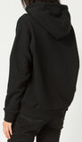 Sequin Logo Hoodie, Black