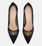 Surreal-D High-Heeled Shoe in Tulle and Suede Calfskin