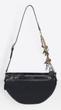 Small Jacquard Logo Belt Bag, Black