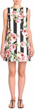 Roses & Stripe Brocade Dress