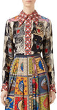 Tiger Face Print Silk Shirt