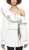 Canvas Corset Belted Tunic Top