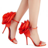 Peony Sandals - Black, Nude/Pink, Red