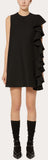 Crepe Couture Ruffle Dress