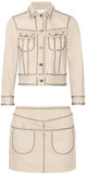 Studded Jacket & Skirt Set - DESIGNER INSPIRED FASHIONS