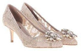 Bellucci Embellished Lace Pumps - DESIGNER INSPIRED FASHIONS