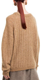 'Dramatic Moh' Knit Sweater in Camel - DESIGNER INSPIRED FASHIONS