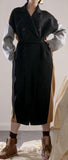 Color-Block Wool-Blend Coat