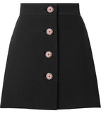 Embellished Cady Mini Skirt