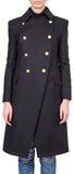Double-Breasted Wool-Blend Coat