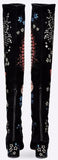 Embroidered Over-the-Knee Boots in Black - DESIGNER INSPIRED FASHIONS