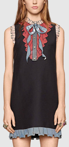 'Sequin Embroidered' Shift Dress-Black or White - DESIGNER INSPIRED FASHIONS