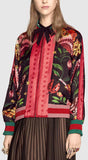 Garden Exclusive Printed Bomber Jacket- Multi Colored - DESIGNER INSPIRED FASHIONS