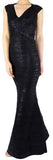 'Leslie' Woodgrain Foil Print Gown - (Various colors to choose from) - DESIGNER INSPIRED FASHIONS