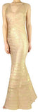 'Leslie' Woodgrain Foil Print Gown - (Various colors to choose from) - DESIGNER INSPIRED FASHIONS
