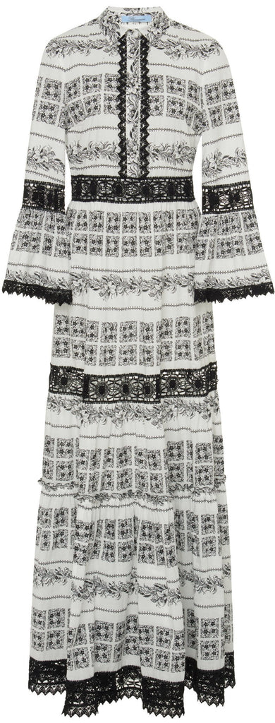 Long-Sleeve Printed Dress
