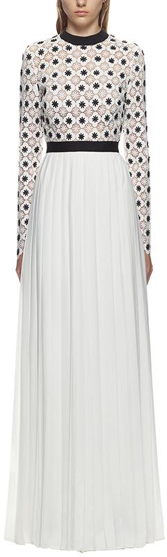 3d Floral Lace Maxi Dress