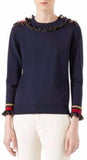 Ruffle Wool Blend Sweater