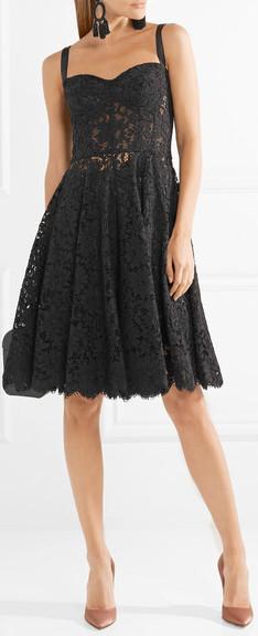Black Corded Lace Dress