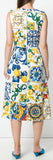 'Majolica' Tile Print Dress
