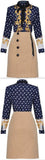 Printed Blouse and Button with Zip Embellished Mini Skirt