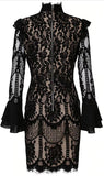 Black Lace Mini Dress