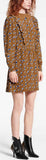 Long Sleeve Dress with Embroidered Collar and Frill Detail