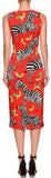Zebra & Orange Print Pencil Dress