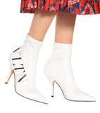 VLTN Logo Sock Booties, White
