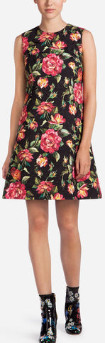 Printed Brocade Dress