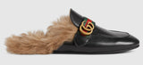 Princetown Leather Slipper with Double G